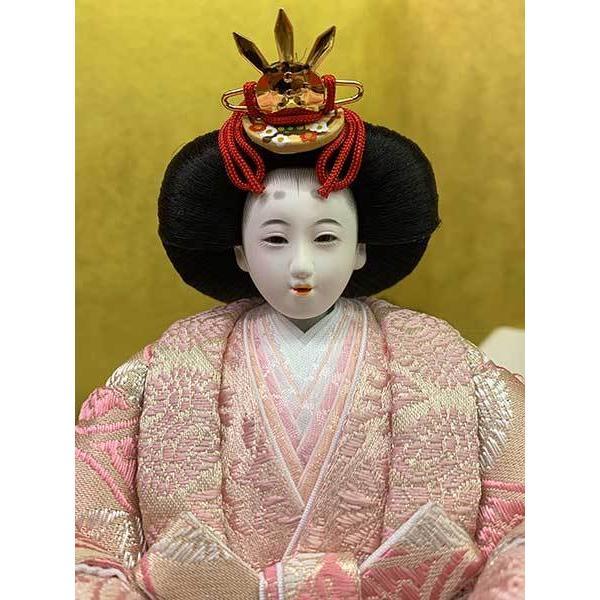 雛人形 京十二番 緑と桃の向鶴文 238‐594 45cm収納箱 屏風 栓木 雛人形 京十二番 緑と桃の向鶴文 238‐594 45cm収納箱 屏風 栓木