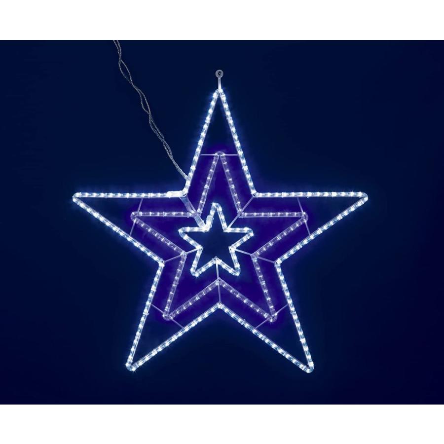 フローレックス　KT-3064　IPX5 ビッグ3レイヤースターモチーフ ホワイトブルーLED　メーカー直送品　FLOREX・イルミネーション・店舗装飾　 電飾　星　ほし
