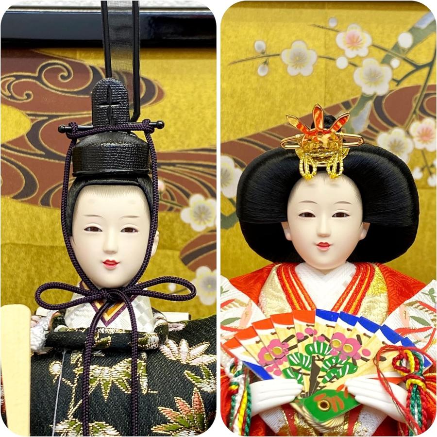 小三五 親王飾り 菊柄 黒色 雛人形 ひな人形 雛祭り 雛飾り ひな飾り