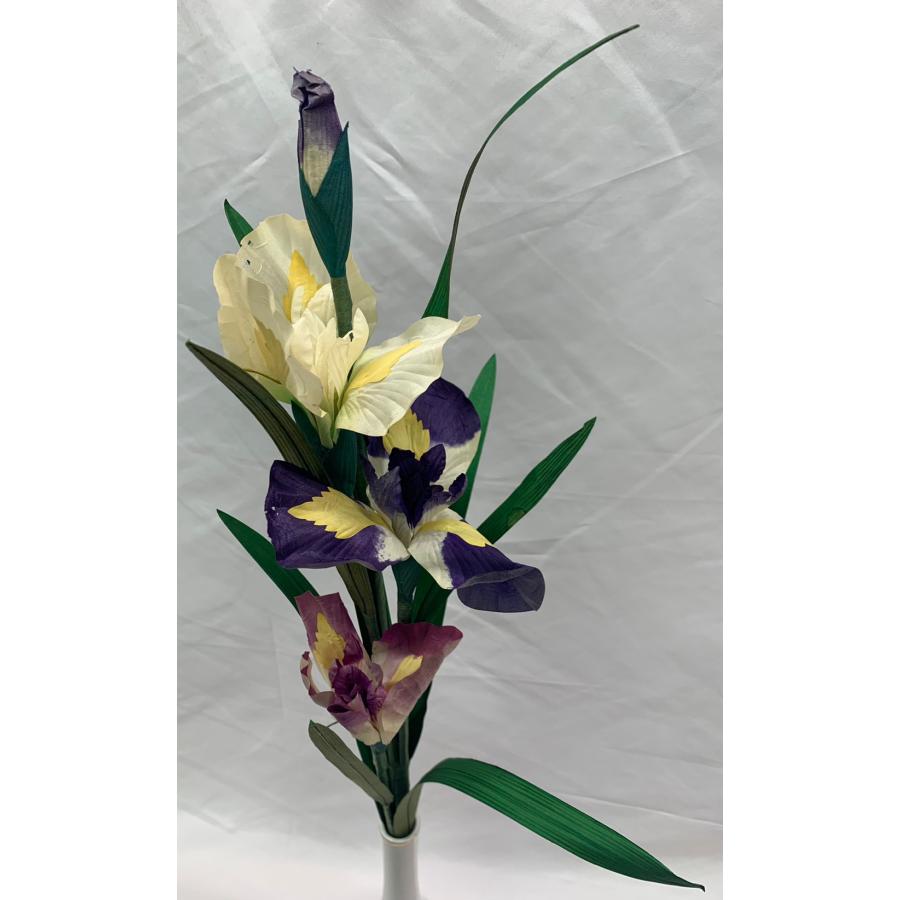 菖蒲の花と菖蒲柄の花瓶 五月人形 五月道具 小道具 端午の節句 菖蒲の花と菖蒲柄の花瓶 五月人形 五月道具 小道具 端午の節句