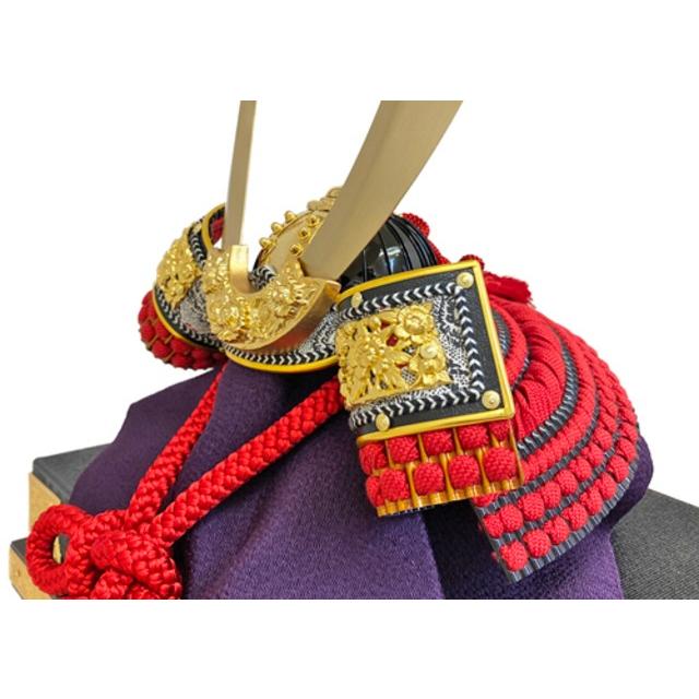 10号兜 大塔兜 中鍬形 赤糸縅 五月人形 コンパクト飾り