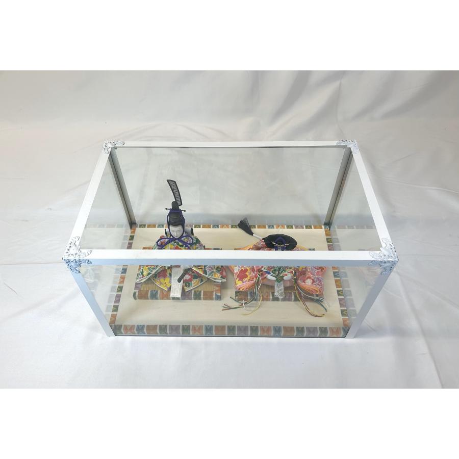 S-3 豆親王B 白枠ガラスケース飾り 雛人形 ひな人形 雛祭り