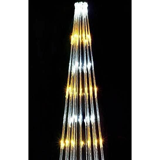 LEDダブルコーンツリー 225cm ゴールドホワイトWG1320GW イベント・装飾 電飾・イルミネーション デコレーション パーティー タワーツリー 塔 大きいの画像