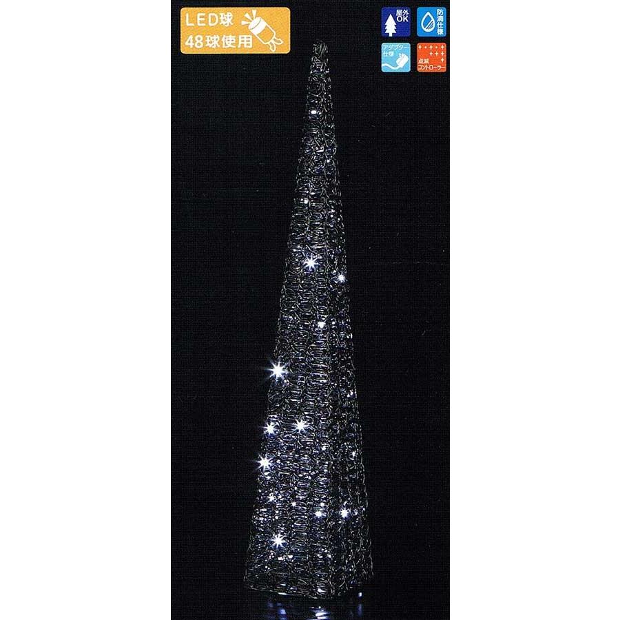 LEDブラッククリスタルツリー9０ｃｍ　クリスマスツリー　イルミネーション　電飾　黒　タワーツリー　装飾　デコレーション　イベント　クリスマス　ハロウィン｜yamamotoningyou