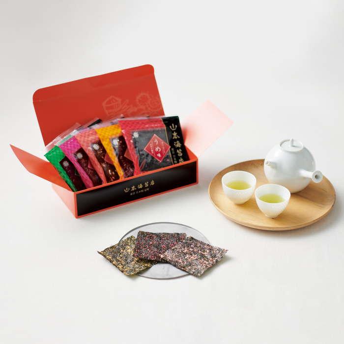 山本海苔店 お中元 海苔 ギフト おにぎり 一藻百味5袋 詰合せ 梅