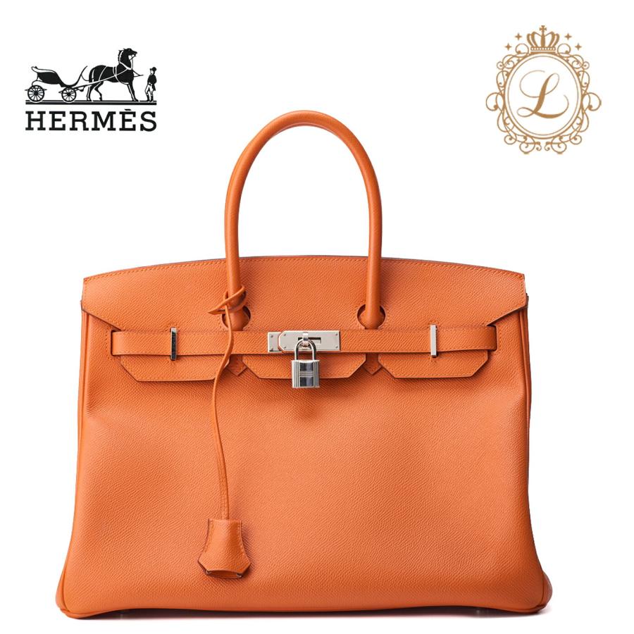 HERMES エルメス バーキン35 ハンドバッグ ヴォーエプソン オレンジ  