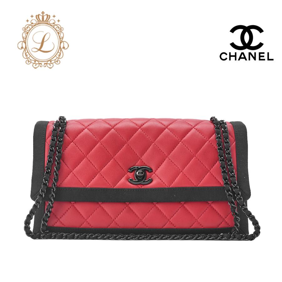 CHANEL シャネル マトラッセ チェーンショルダー ラムスキン×ナイロン