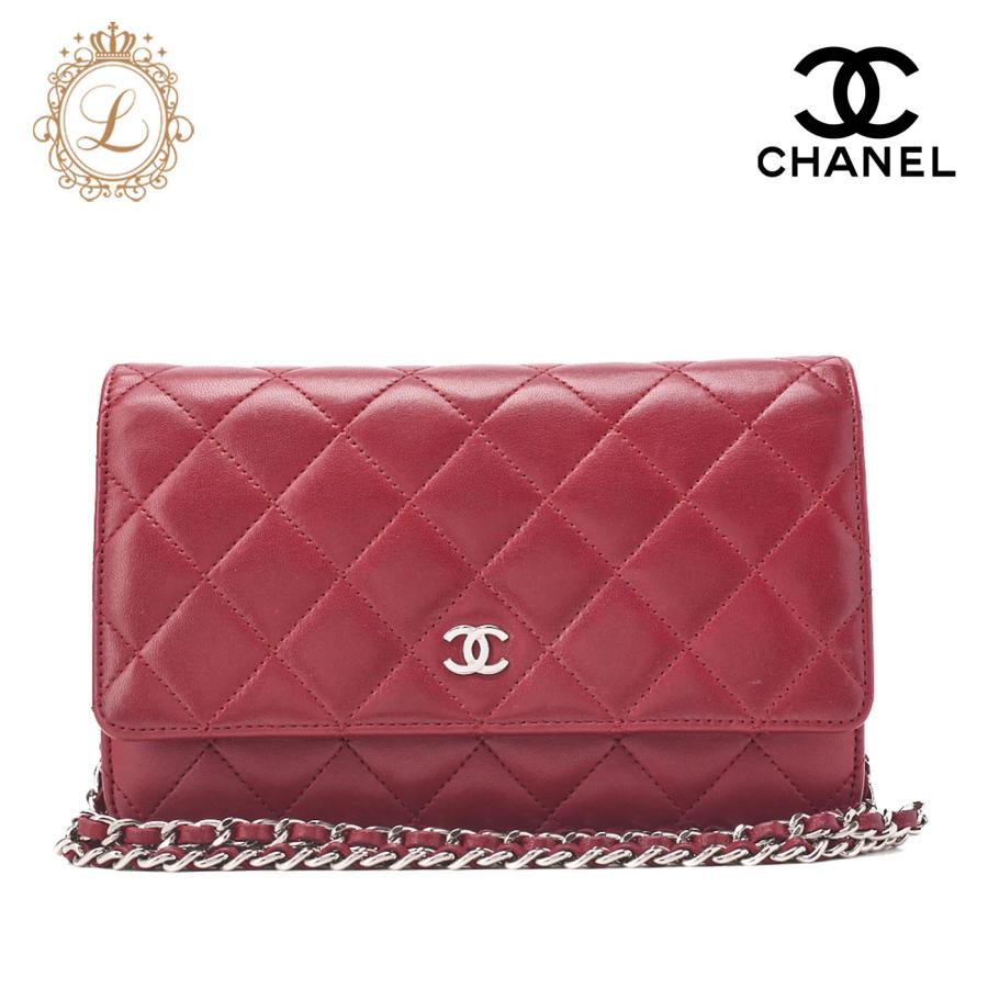 CHANEL シャネルマトラッセラムスキンチエーンウォレットシャネル・ CHANEL シャネル マトラッセ ウォレットチェーン ラムスキン