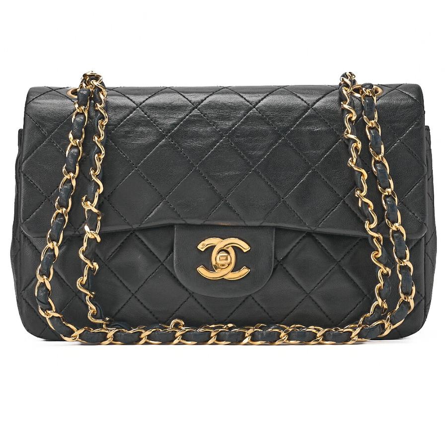 CHANEL シャネル ラムスキン マトラッセ Wフラップ 23cm チェーン 