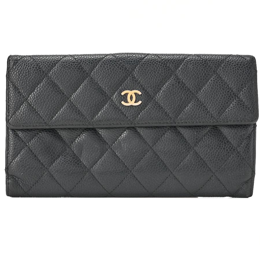 CHANEL マトラッセ　キャビアスキン　財布　長財布　シャネル シャネル キャビア スキン 長 財布 ショルダーバッグ chanel