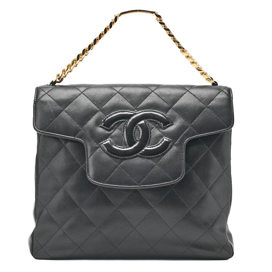 CHANEL シャネル ラムスキン×エナメル マトラッセ ココマーク ロゴ