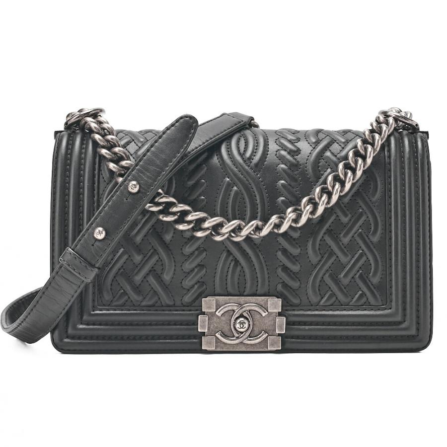 CHANEL シャネル ラムスキン ボーイシャネル 編み込みステッチ