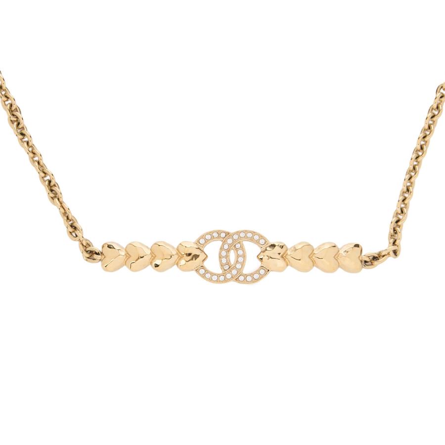 CHANEL シャネル ココマーク ハート ラインストーン B23P ネックレス 