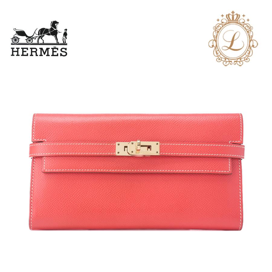 新品　エルメス　HERMES ケリーウォレット　ローズジャイプール エルメスケリーウォレット ローズジャイプール