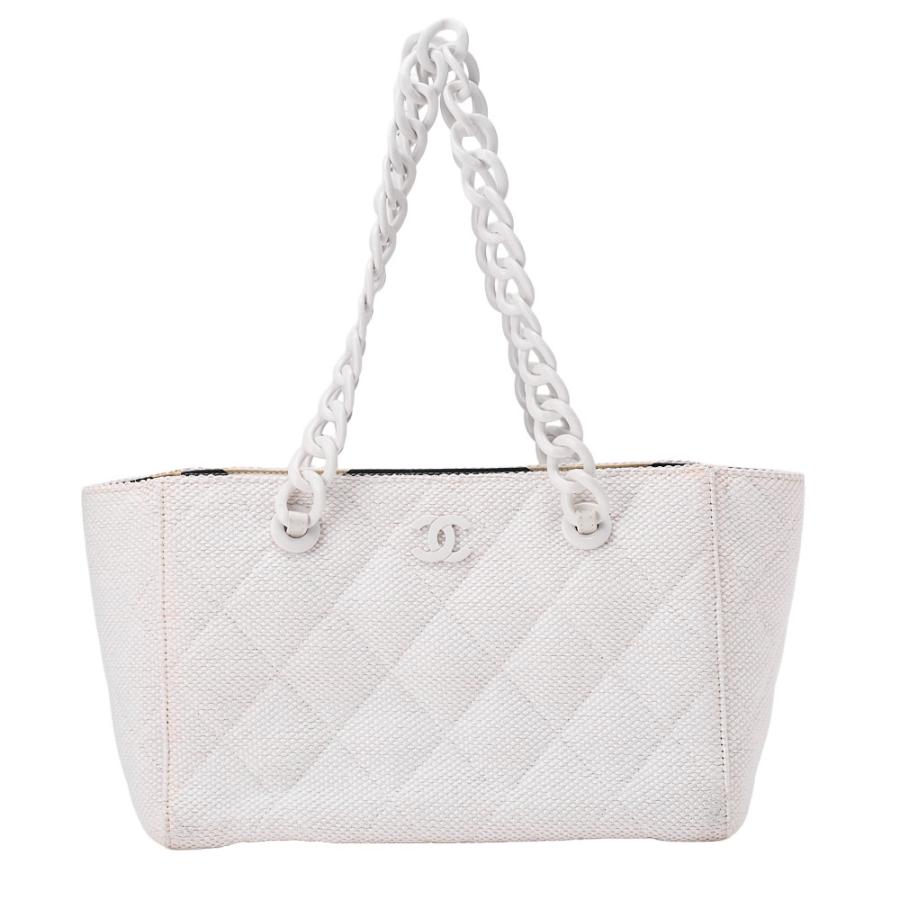CHANEL シャネル マトラッセ ココマーク チェーントート ストロー 