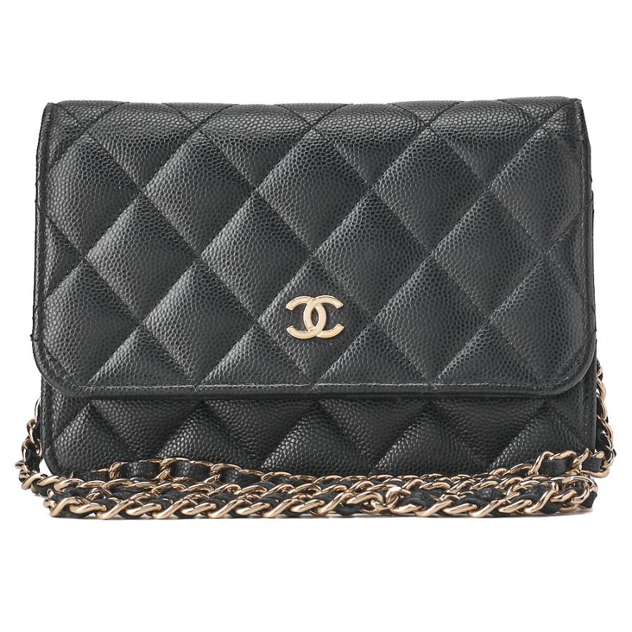 新品同様【シャネル】マネークリップ　キャビアスキン　マトラッセ　マグネット式 CHANEL シャネル ミニマトラッセ チェーンウォレット マグネットロック