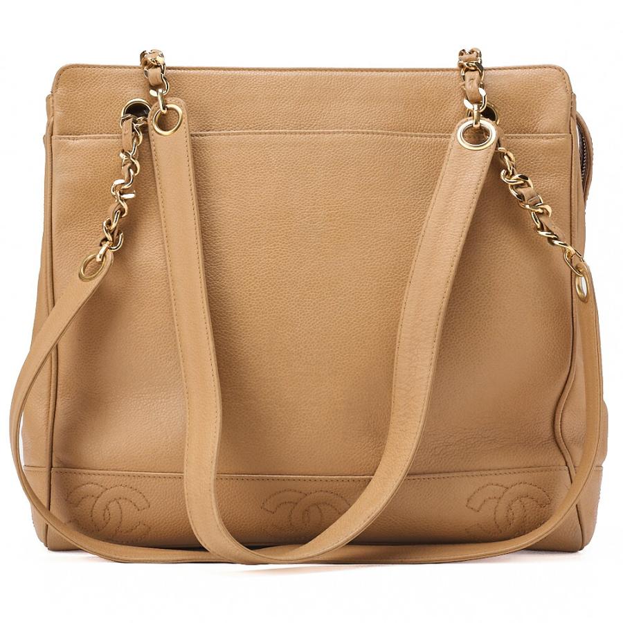 CHANEL シャネル キャビアスキン トリプルココ Wチェーンショルダー