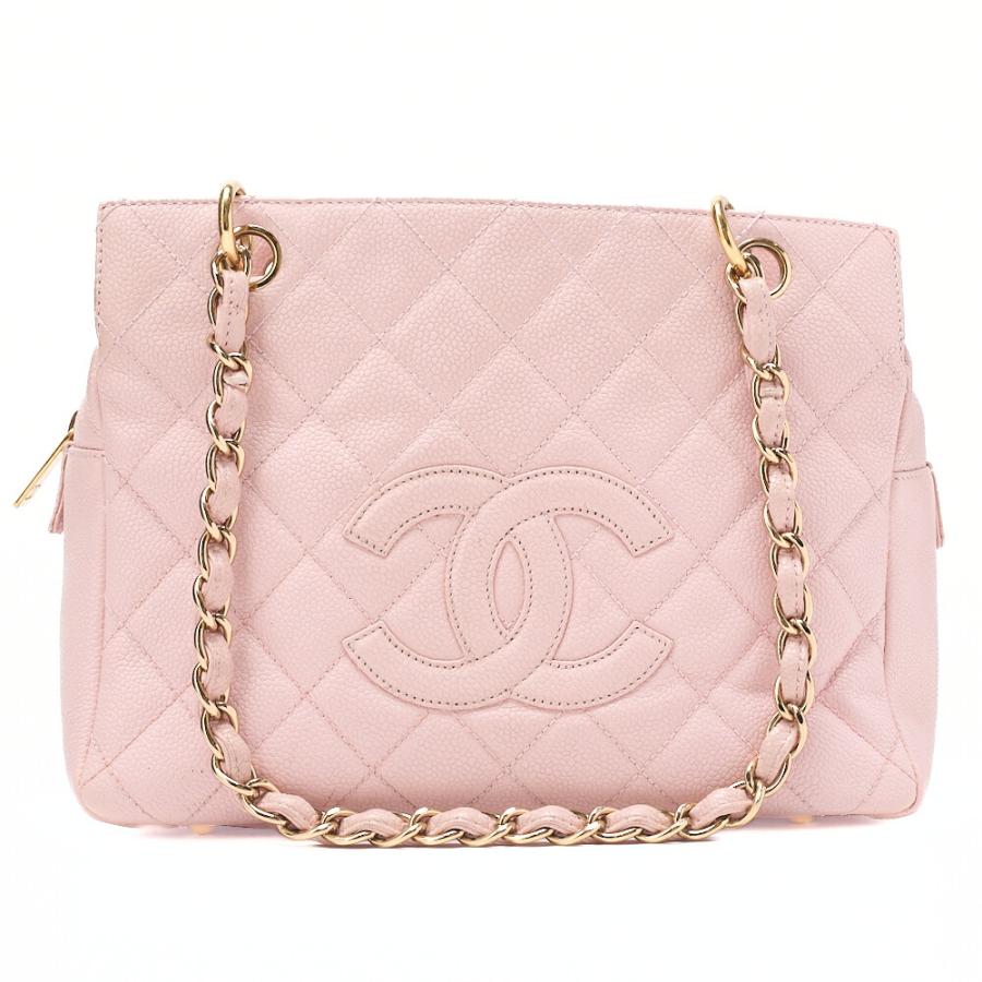 CHANEL シャネル トートバッグ マトラッセ キャビアスキン ピンク
