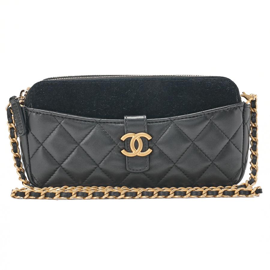 CHANEL シャネル チェーンウォレット ココマーク マトラッセ スエード 