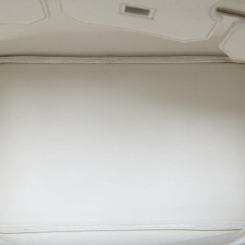 HERMESエルメスバーキン35 ハンドバッグ クシュベル　白　ホワイト（シルバー金具） ハンドバッグ レディースハンドバッグ｜yamamotoya2015｜08