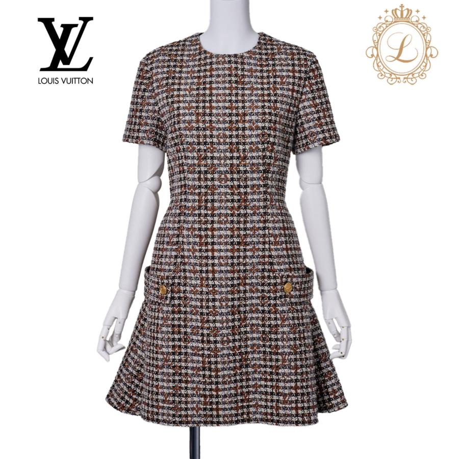 LOUIS VUITTON ルイヴィトン モノグラム ツイード ワンピース LOUIS VUITTON ルイヴィトン モノグラム ツイード ワンピース