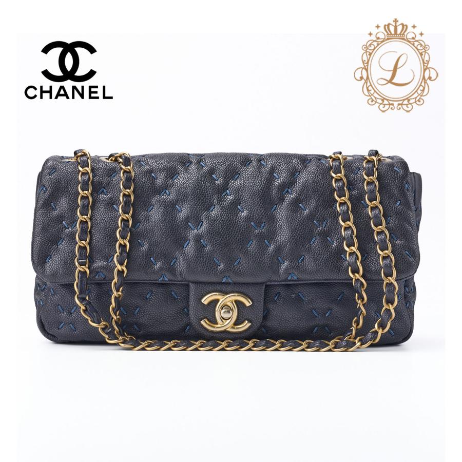 CHANEL ワイルドステッチ デカココマーク ショルダーバッグ ブラック 