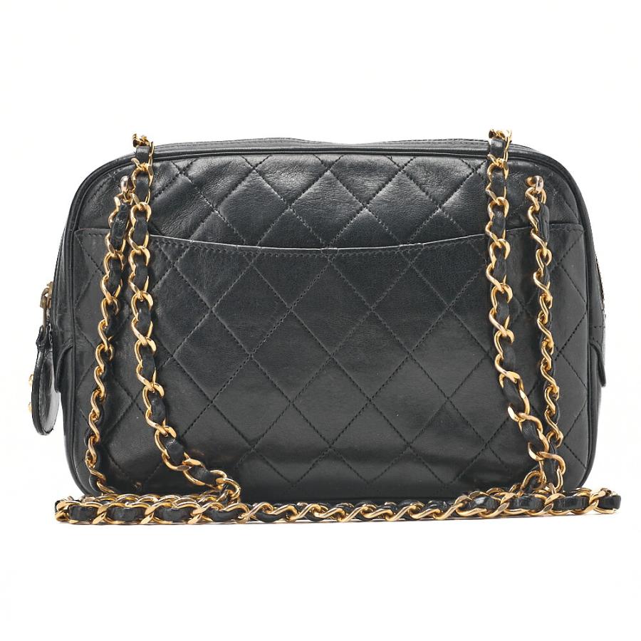 CHANEL シャネル マトラッセ プルチャーム付き 円型 ダブルチェーン 