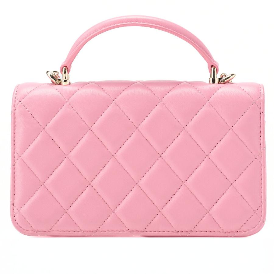 シャネル プッシュロック マトラッセ ミニチェーン ショルダーバッグ ラムスキン CHANEL ミニマトラッセ プッシュロック ラムスキン ショルダー