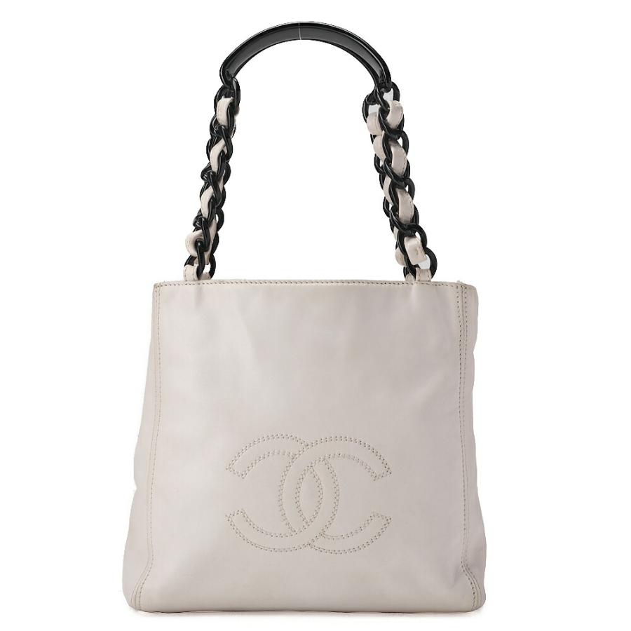 CHANEL シャネル チェーントートバッグ ココマーク プラチェーン