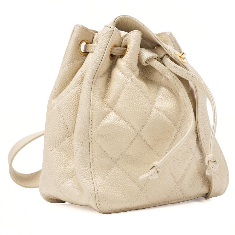 CHANEL シャネル ショルダーバッグ キャビアスキン 巾着 ココマーク