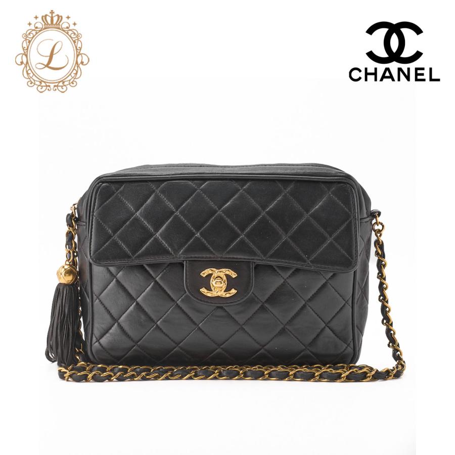 シャネル マトラッセ ラムスキンフラップ チェーン ショルダー バッグ 黒色. CHANEL（シャネル） 【良品】シャネル マトラッセ 25 Wチェーン