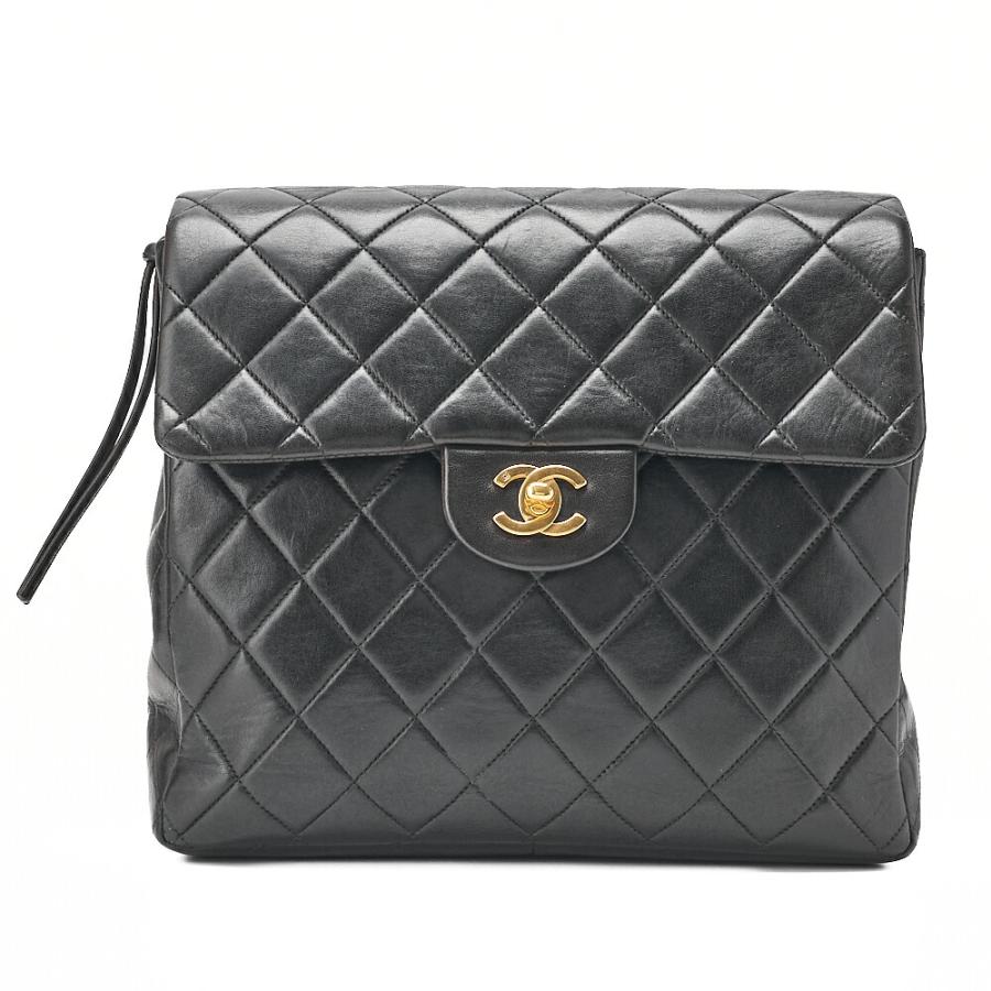 CHANEL シャネル ラムスキン マトラッセ ターンロック チェーン 
