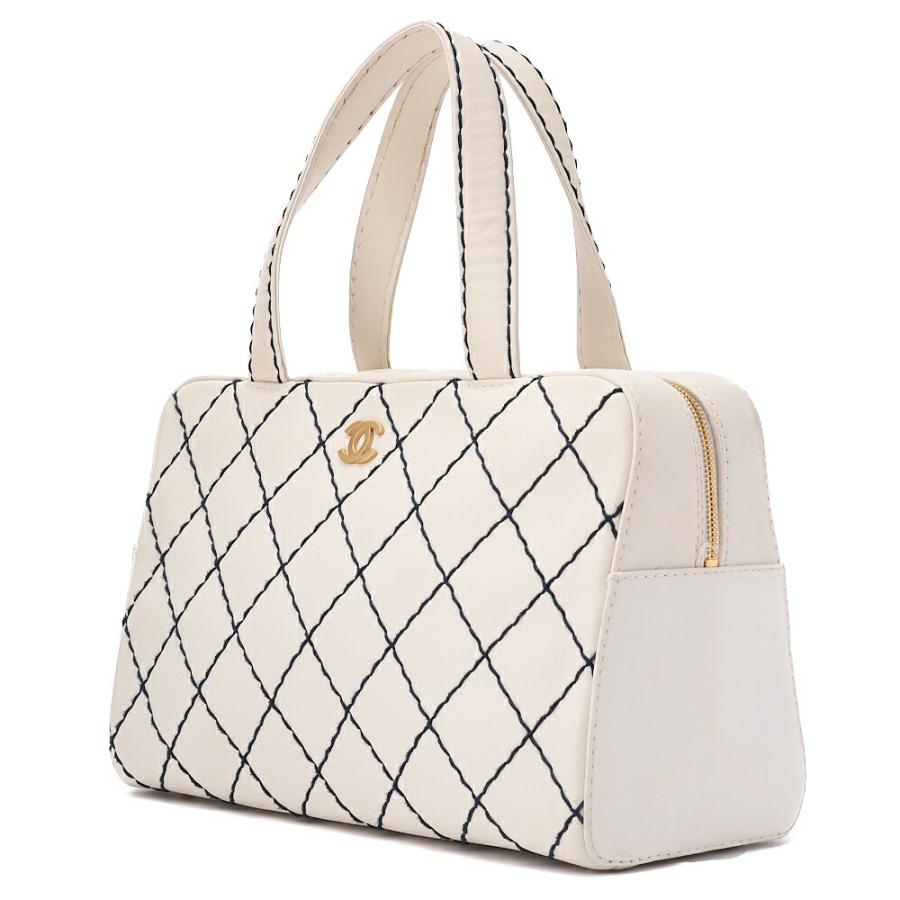 CHANEL シャネル ワイルドステッチ ハンドバッグ 白 CHANEL ワイルド 