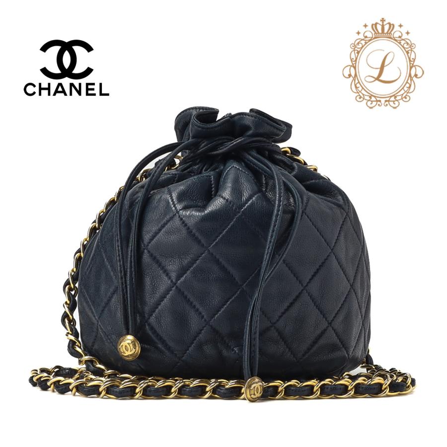 CHANEL シャネル マトラッセ 巾着型 チェーンショルダー ラムスキン 