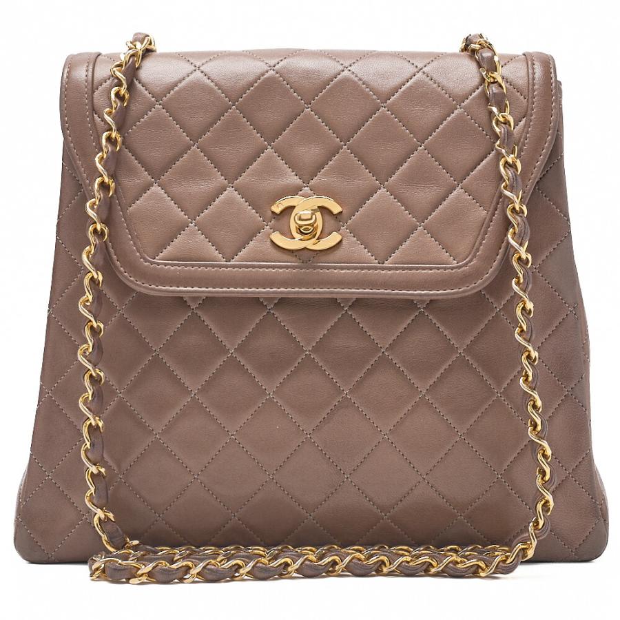 CHANEL シャネル ラムスキン マトラッセ 台形 シングル チェーン 