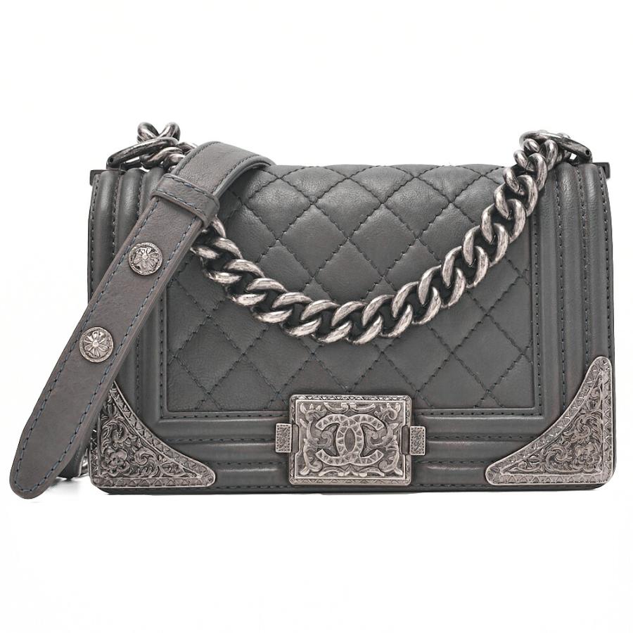 CHANEL シャネル カーフスキン マトラッセ ボーイシャネル20 チェーン