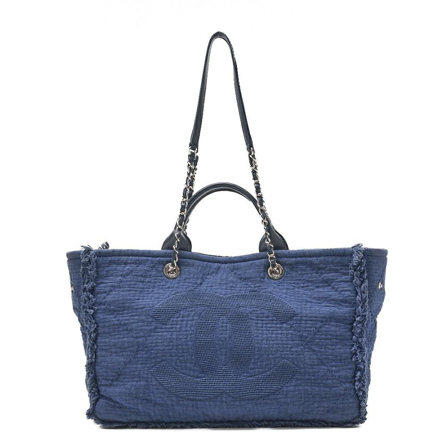 CHANEL シャネル ラージ ショッピングバッグ ココマーク コットン 2WAY