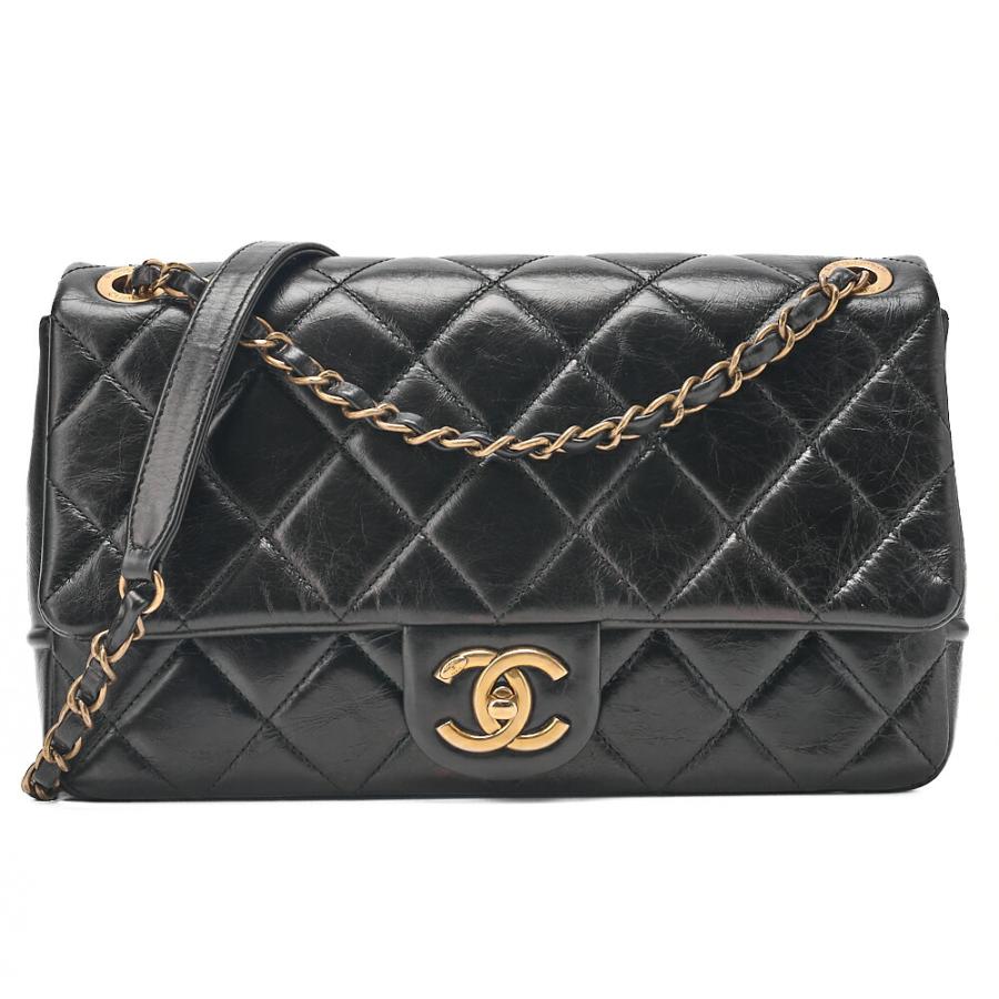 CHANEL シャネル ヴィンテージカーフ マトラッセ シングル チェーン