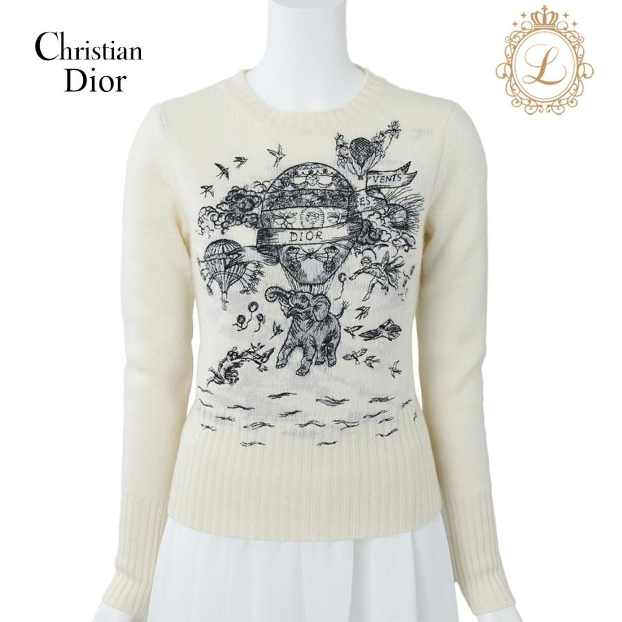 Christiandiorディオール定番刺繍ニット36 Christiandiorディオール定番刺繍ニット36