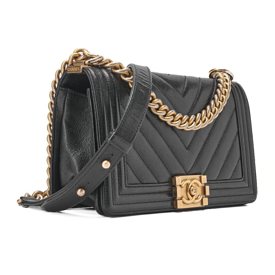 CHANEL シャネル ボーイシャネル Vステッチ チェーンショルダーバッグ