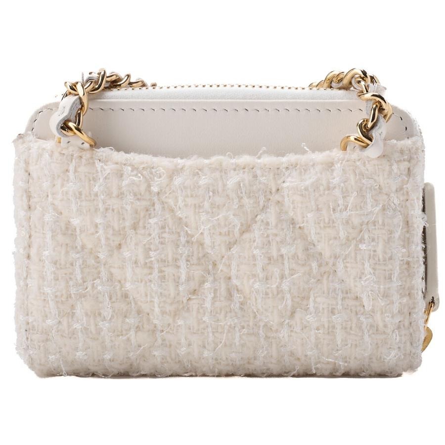 CHANEL シャネル ミニマトラッセ チェーンショルダー リボン ツイード