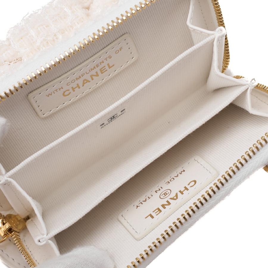 CHANEL シャネル ミニマトラッセ チェーンショルダー リボン ツイード