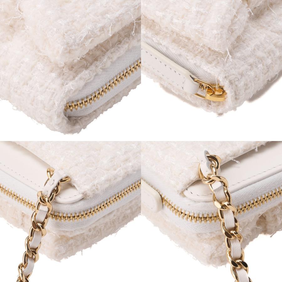 CHANEL シャネル ミニマトラッセ チェーンショルダー リボン ツイード