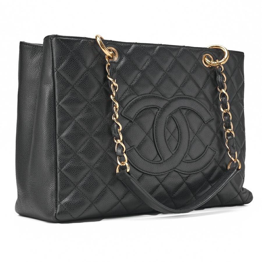 CHANEL シャネル ショルダーバッグ マトラッセ キャビアスキン 黒 