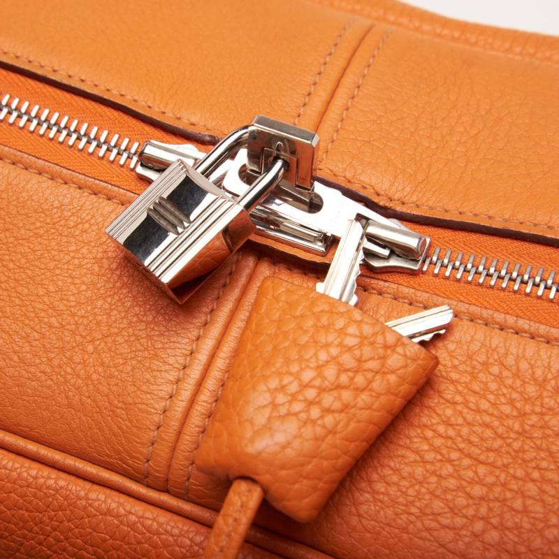 HERMES エルメス ビクトリア35 トートバック トリヨンクレマンス オレンジ（シルバー金具） ハンドバッグ レディースハンドバッグ トートバッグ｜yamamotoya2015｜05