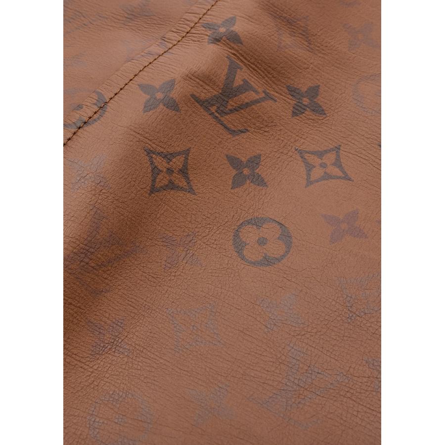 LOUIS VUITTON ルイヴィトン モノグラム ロゴ レザー スカート 
