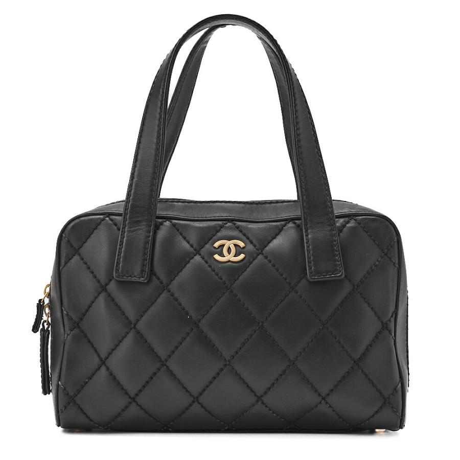 CHANEL シャネル ココマーク ワイルドステッチ ハンドバッグ カーフ 