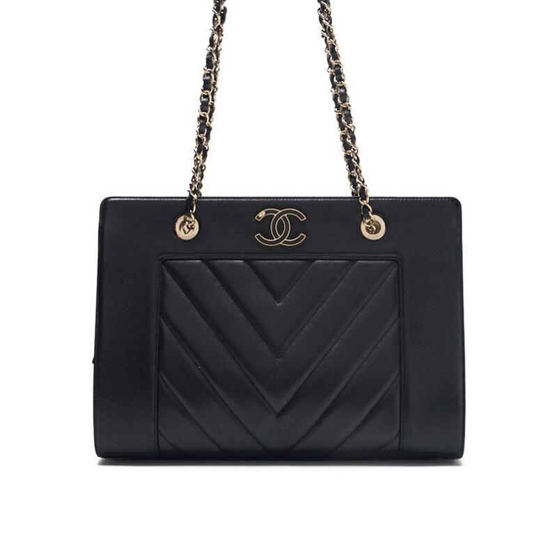 CHANEL シャネル Vステッチ デカココ ダブルチェーンショルダー