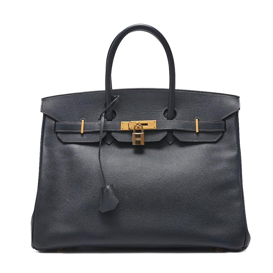 HERMES エルメス バーキン35 ハンドバッグ エプソン ブルーインディゴ