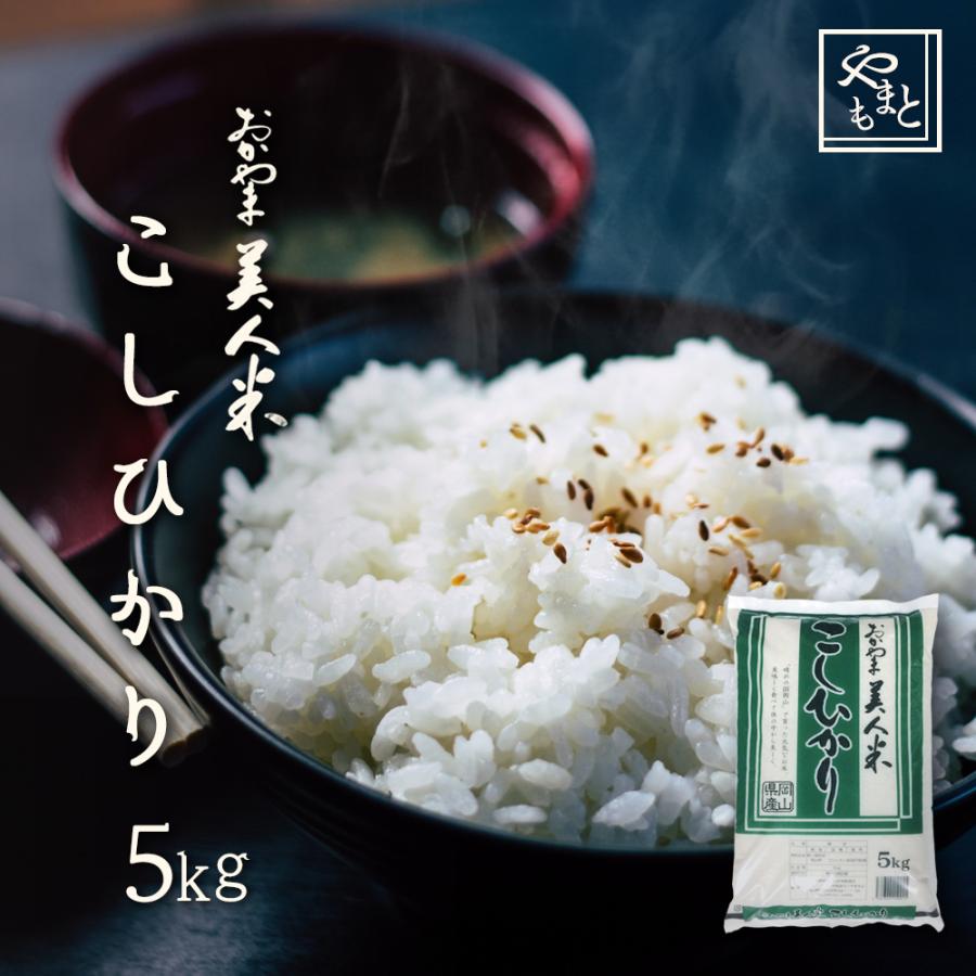 お米 新米 令和5年 岡山県産こしひかり 5kg 1袋 コシヒカリ 一等米 5キロ 送料無料 安い｜yamamotoyasuosaketen